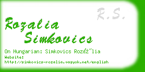 rozalia simkovics business card